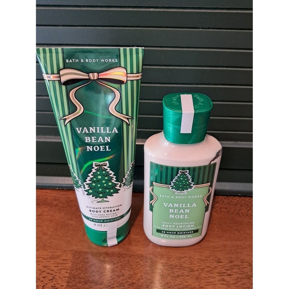 Bath & Body Works Vanilla Bean Noel Body Cream and Lotion Set